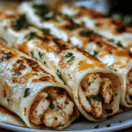 Cheesy Garlic Chicken Wraps