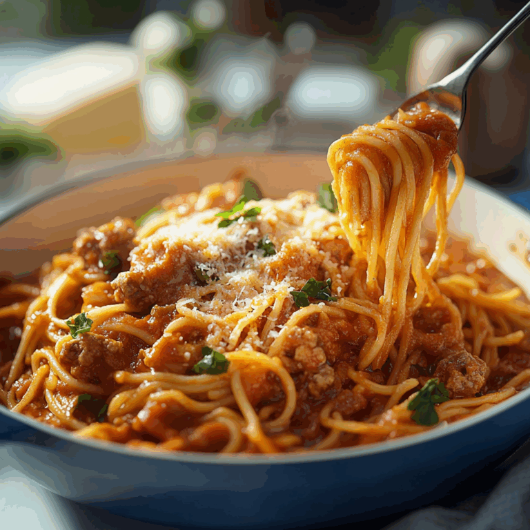Cozy One Pot Spaghetti Dinner