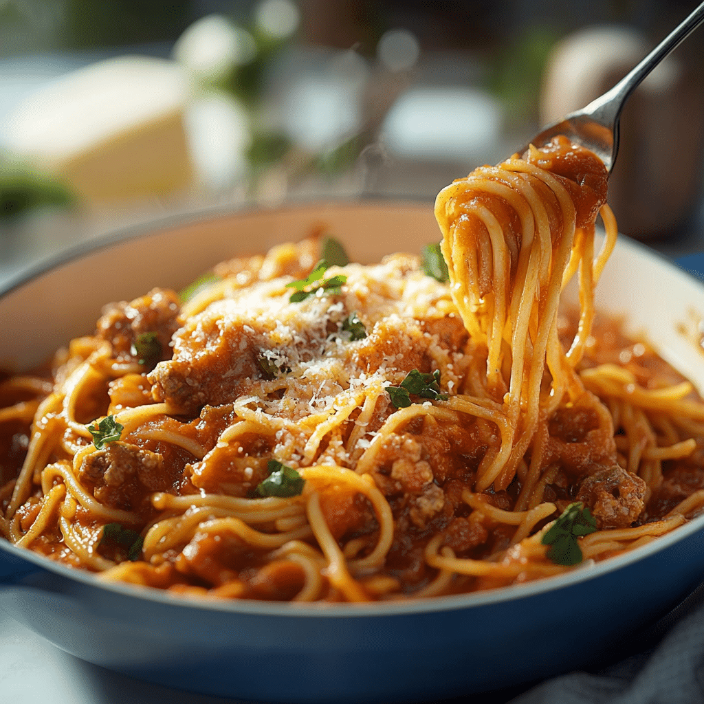 Cozy One Pot Spaghetti Dinner