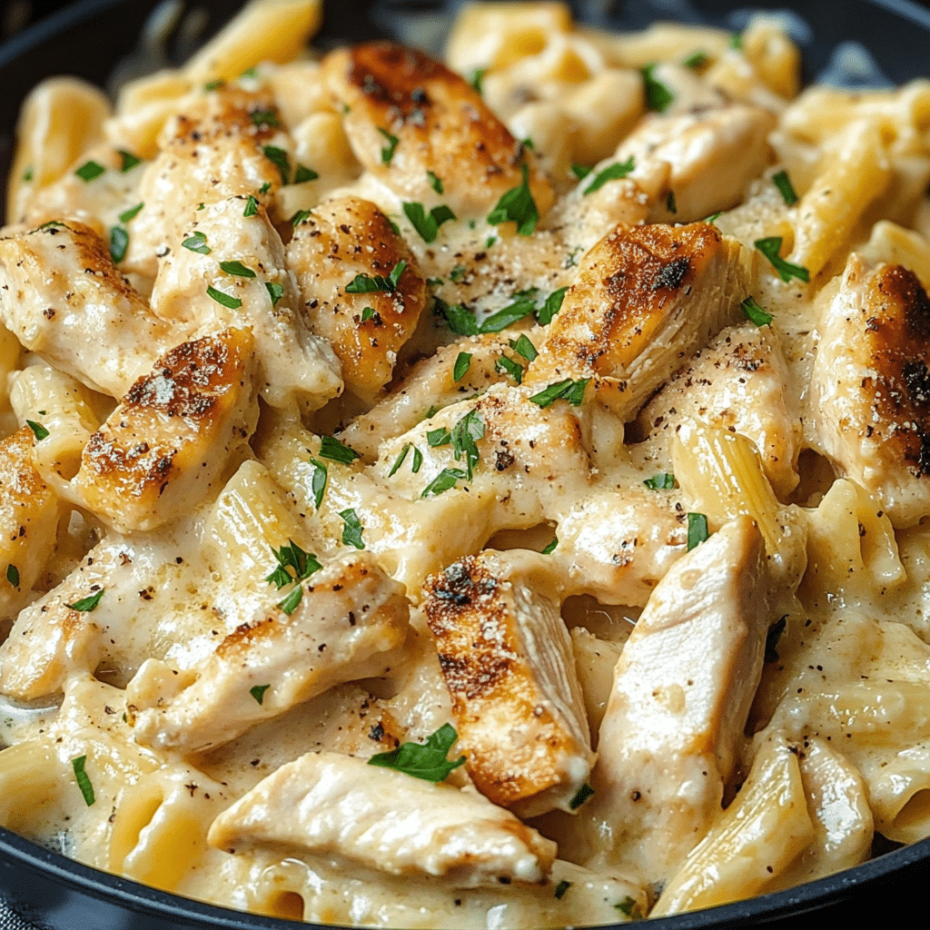 Creamy White Cheddar Chicken Pasta