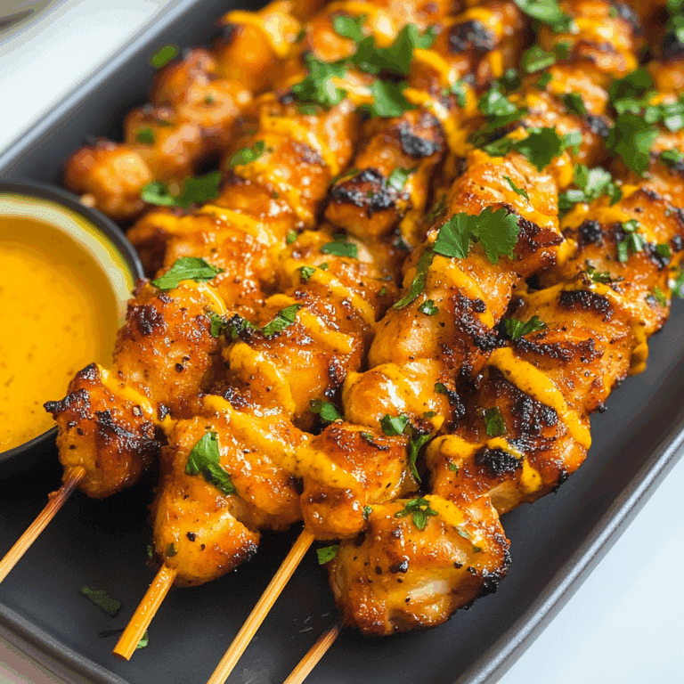 Easy Bang Bang Chicken Skewers