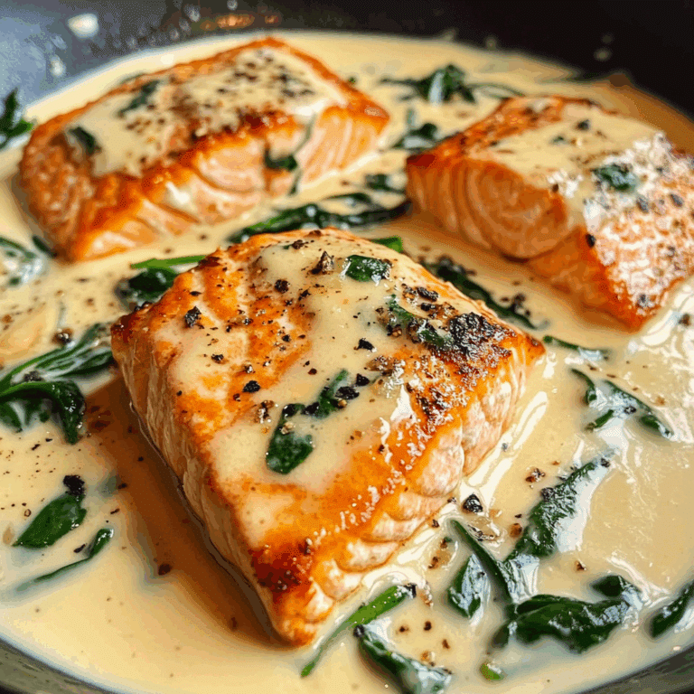 Rich Creamy Salmon Florentine