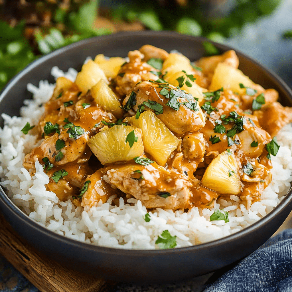 Tropical Pineapple Chicken and Rice