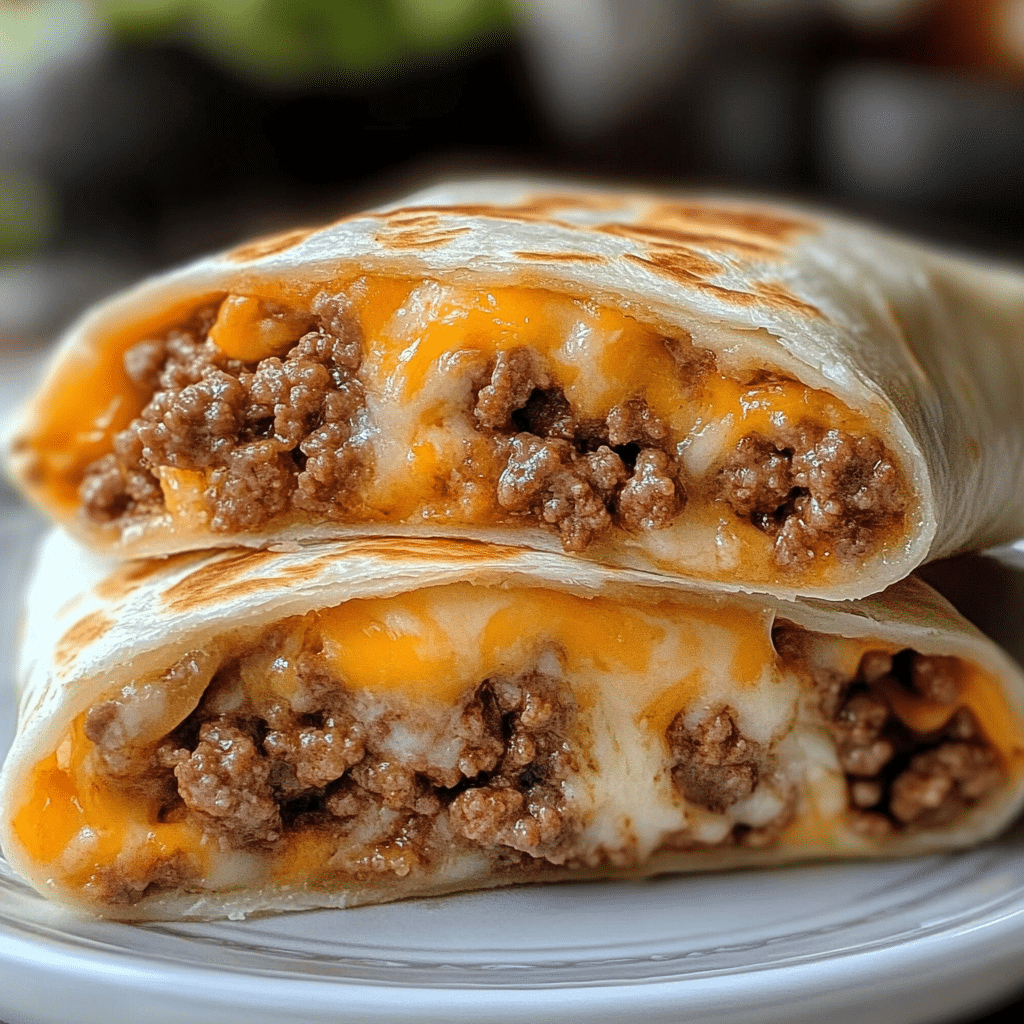 Cheesy Ground Beef Wrap Recipe