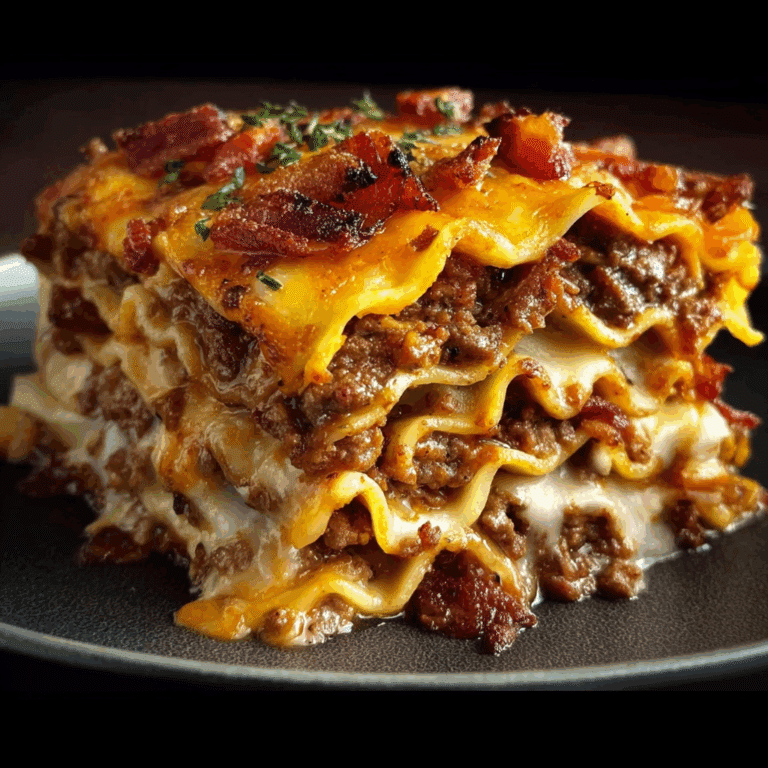 Delicious Bacon Cheeseburger Lasagna Recipe