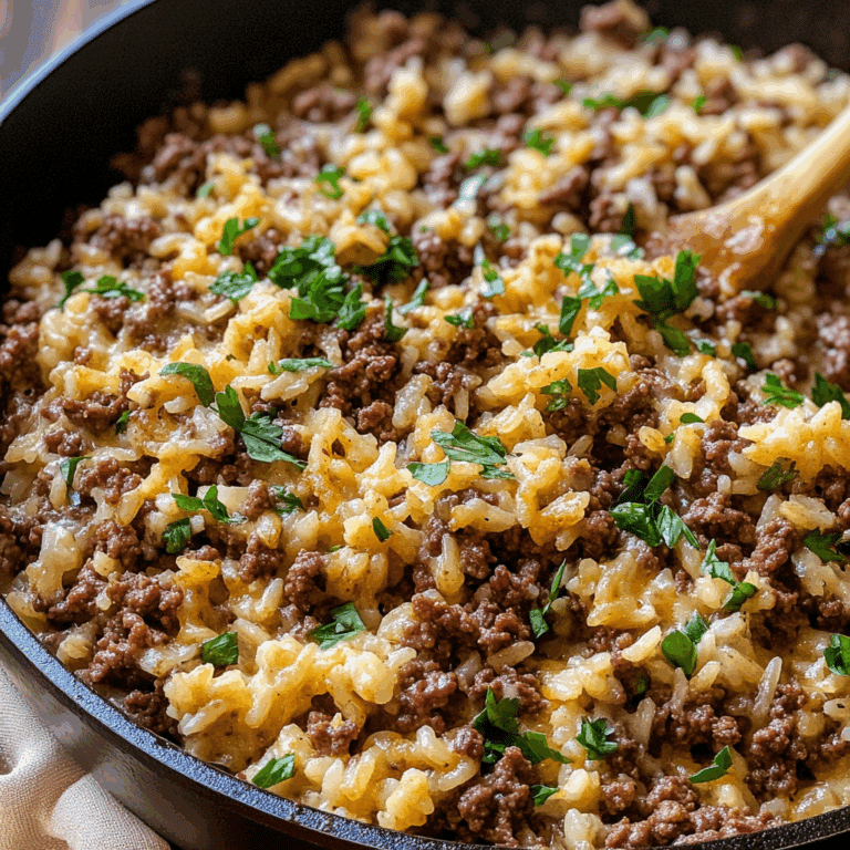 Easy Ground Beef and Rice Skillet