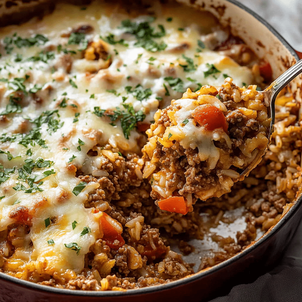 Ground Beef and Rice Casserole