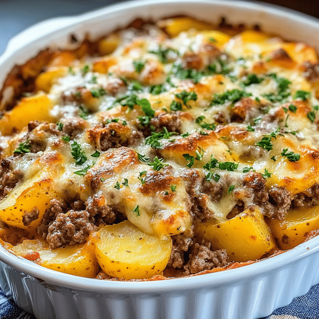Hearty Hamburger Potato Casserole