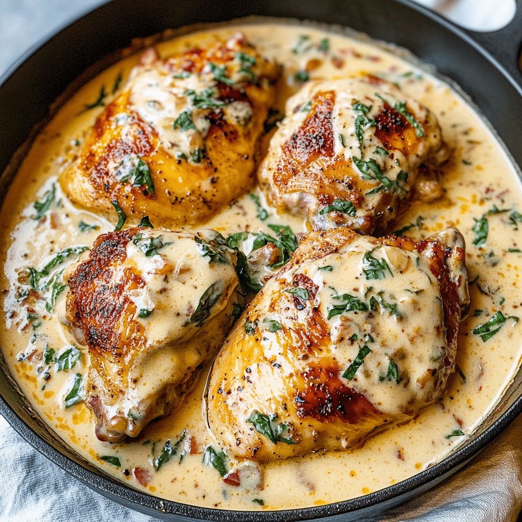 Rich and Creamy Chicken Thighs