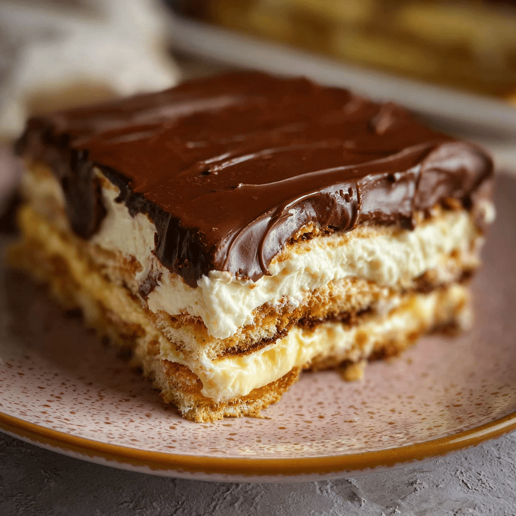 No-Bake Chocolate Eclair Cake