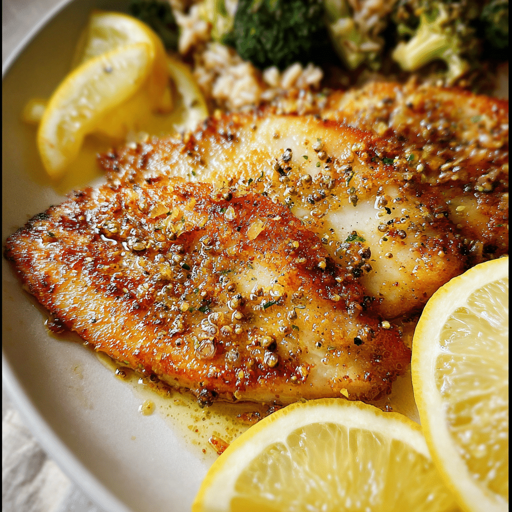 Broiled Lemon Pepper Tilapia