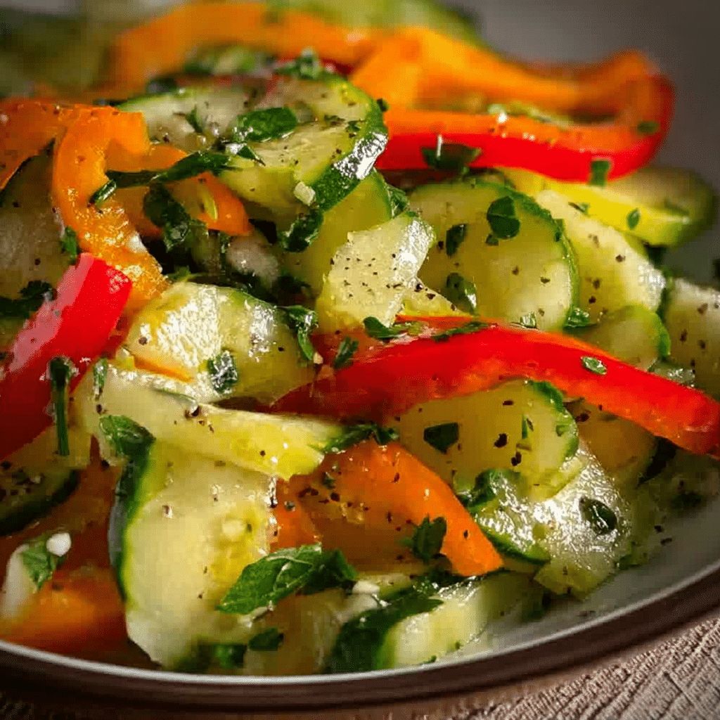 Cucumber & Sweet Pepper Salad