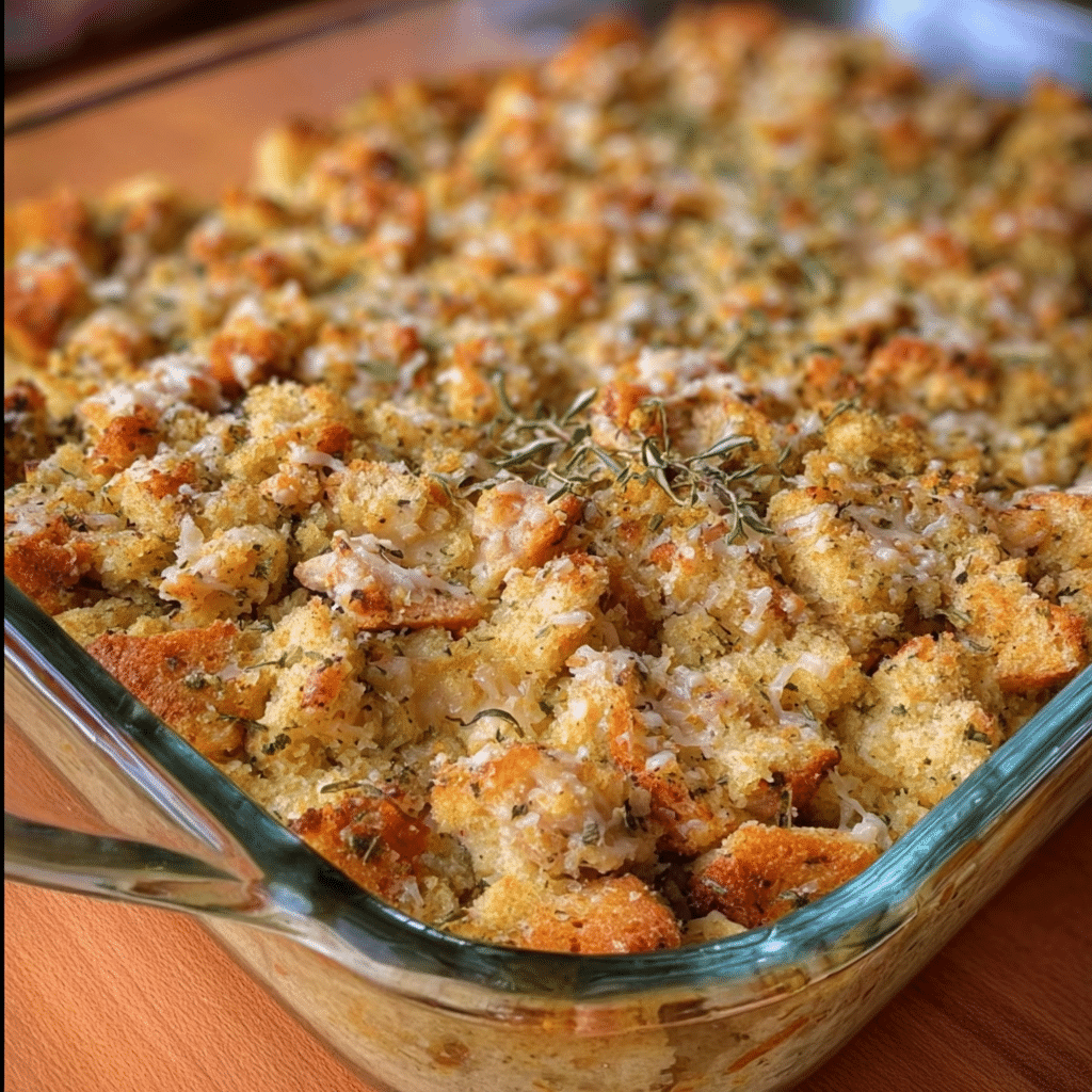 Easy Chicken and Dressing Casserole