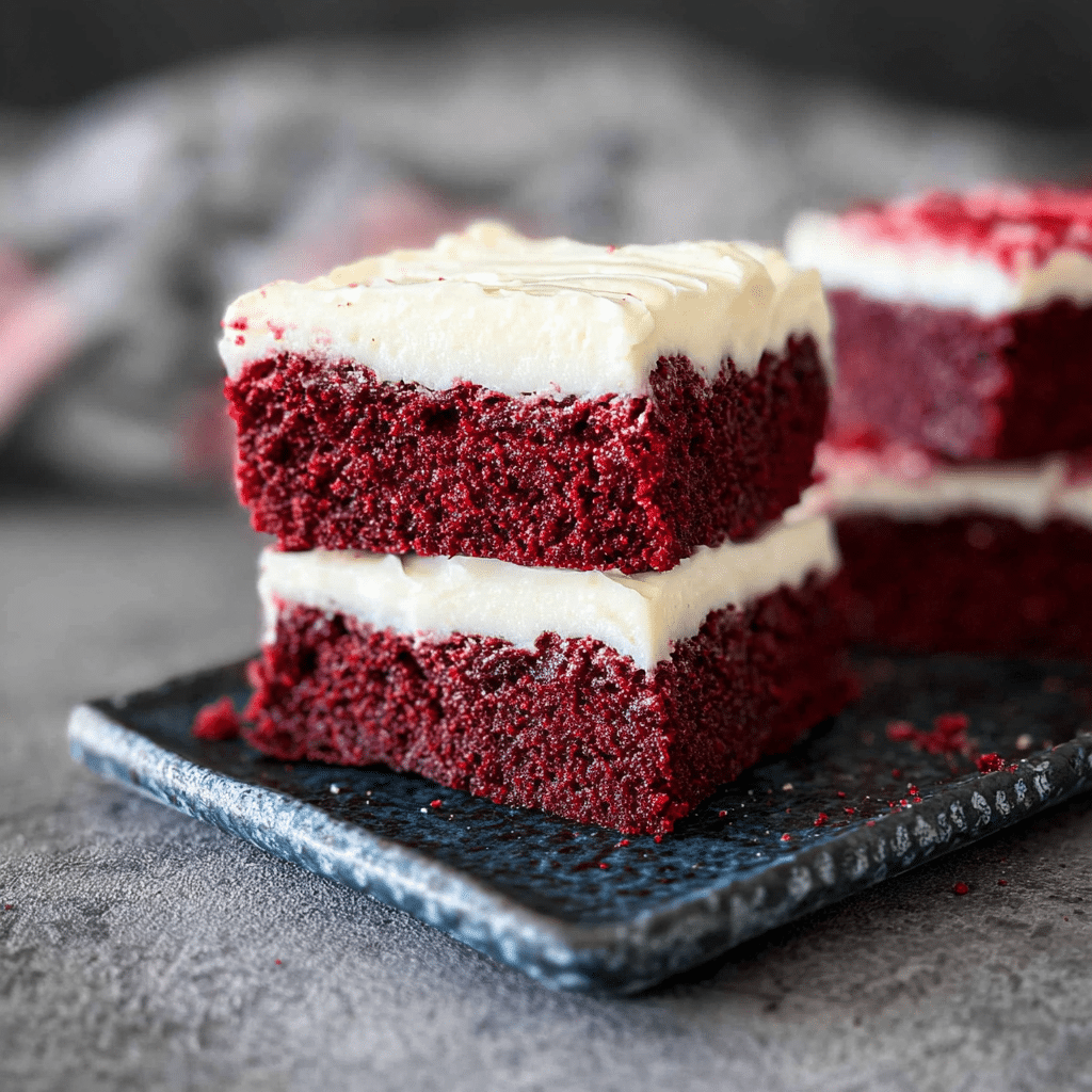 Red Velvet Brownies with Cream Cheese Frosting