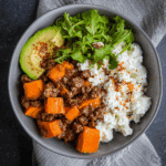 Sweet Potato Beef Bowls with Cottage Cheese
