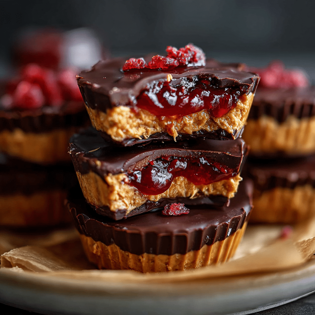 Vegan Peanut Butter & Jam Chocolate Cups