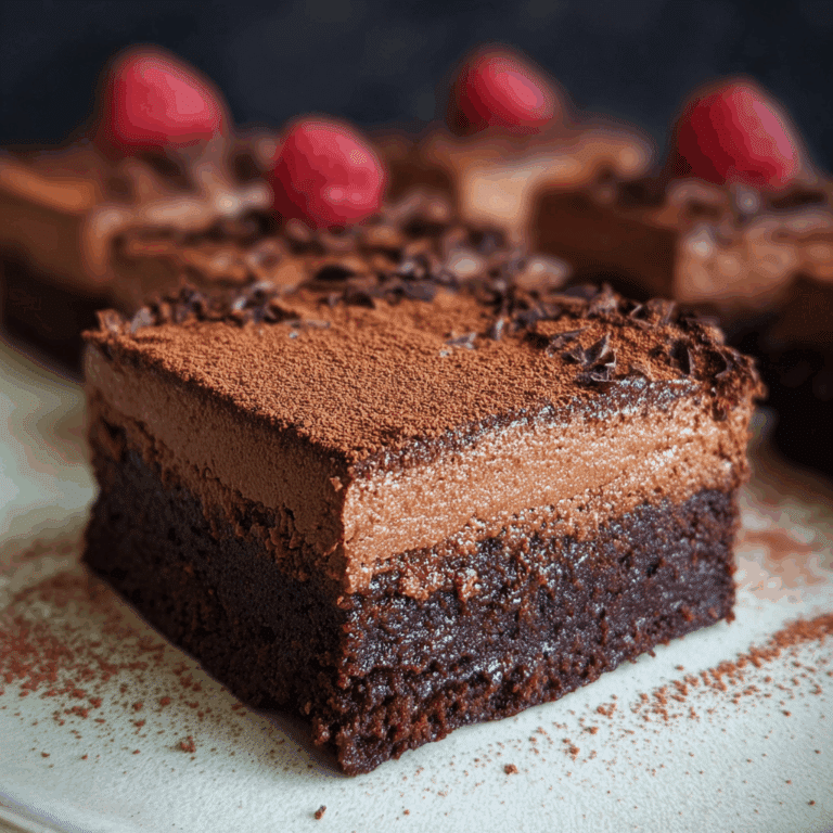 Dark Chocolate Mousse Brownies