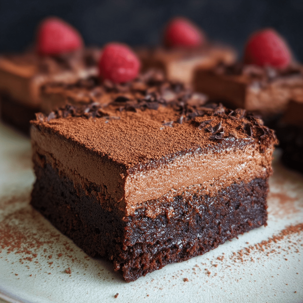 Dark Chocolate Mousse Brownies