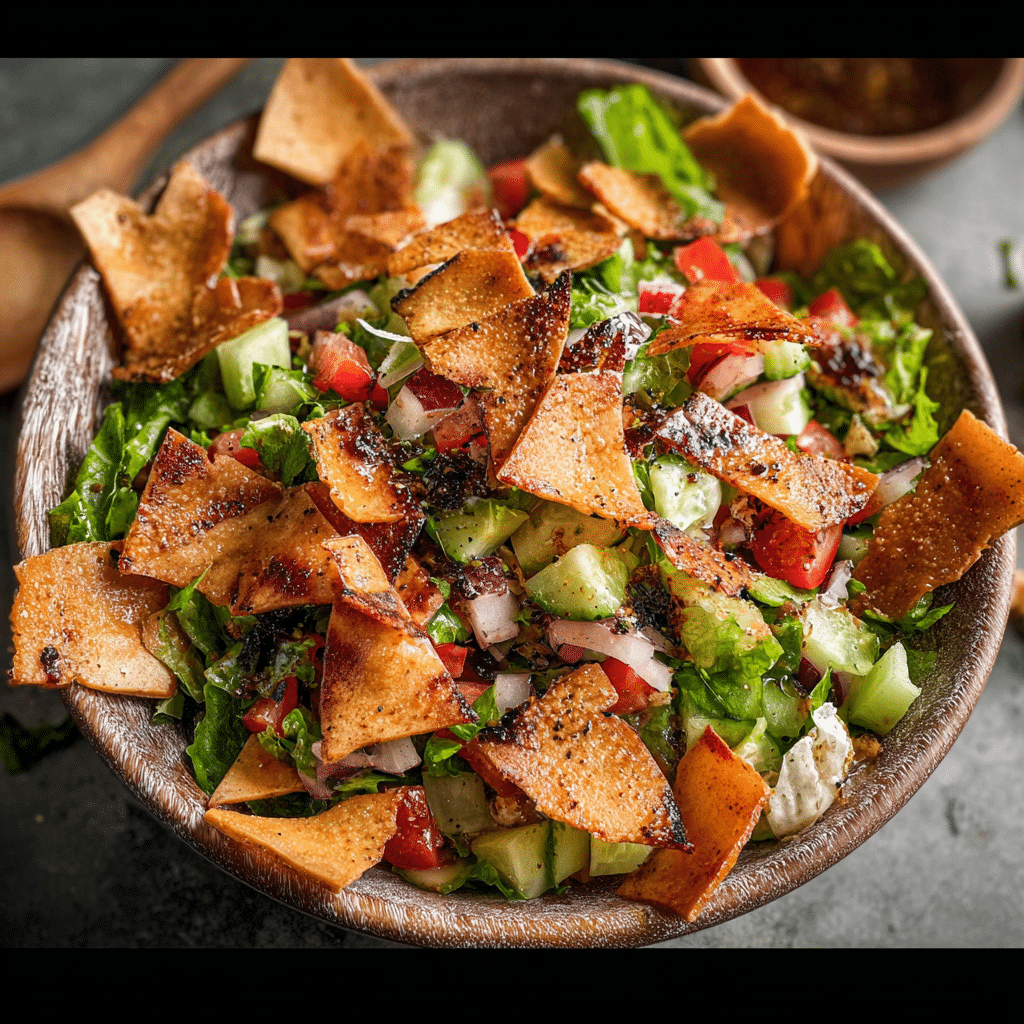 Fattoush Salad with Crispy Pita Chips