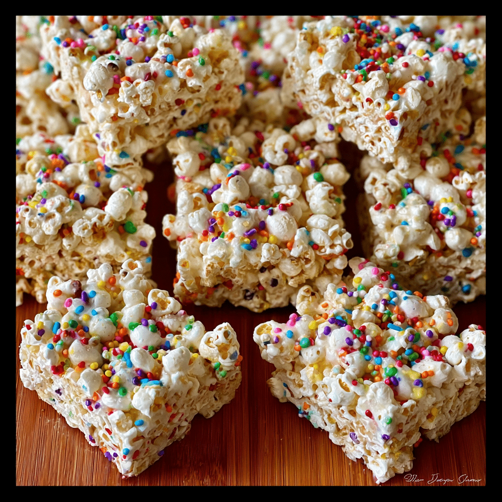 Funfetti Marshmallow Popcorn Treats