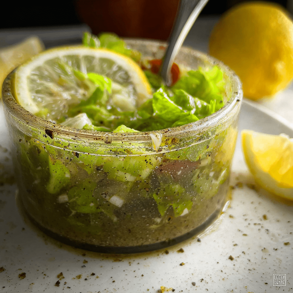 Lebanese Salad Dressing with Lemon and Garlic