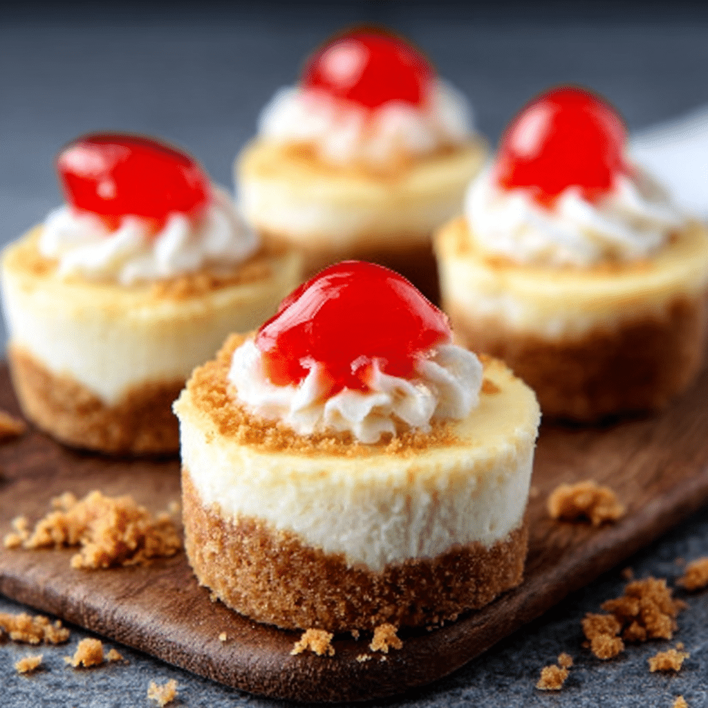 Mini New York Cheesecakes with Graham Cracker Crust