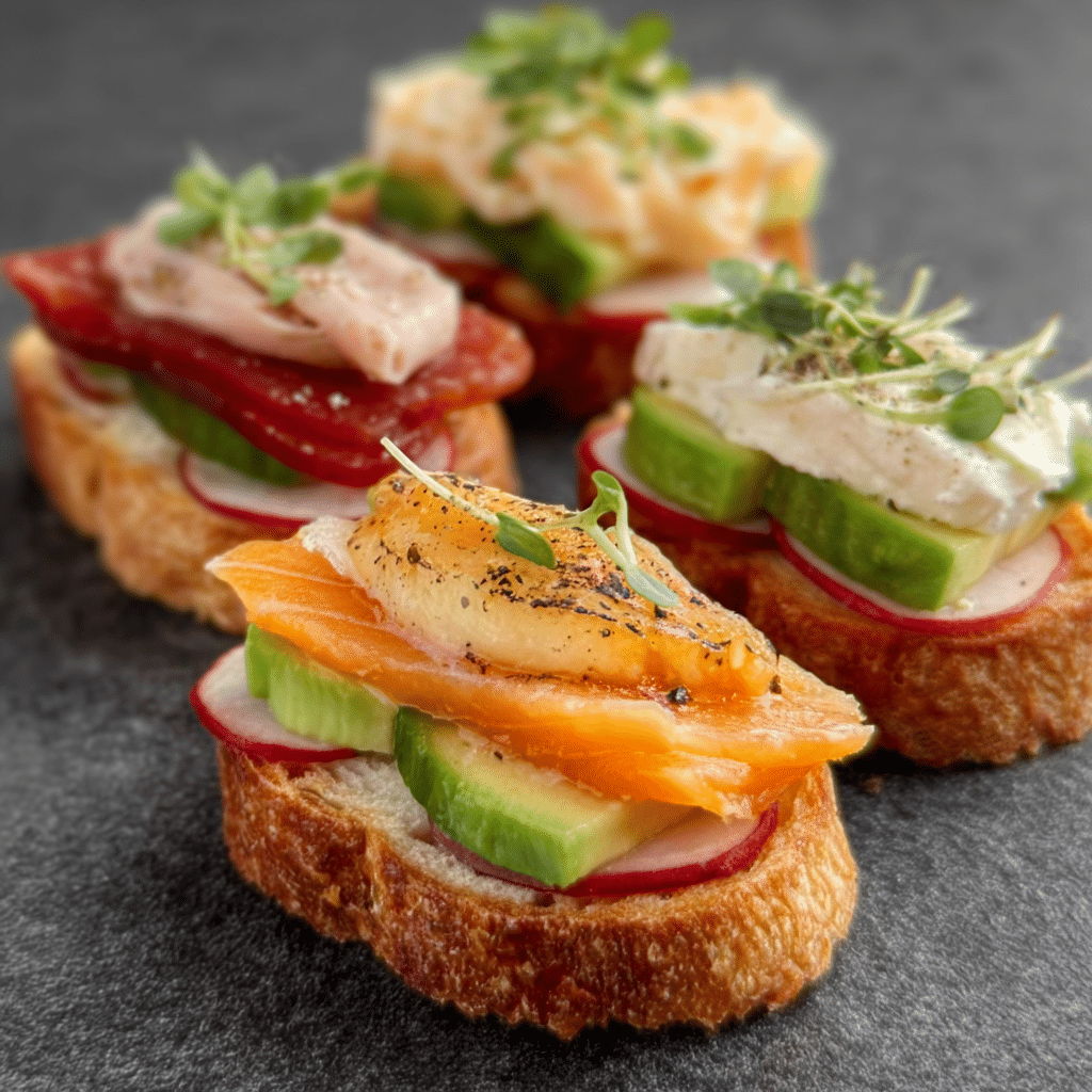 Mini Open Faced Sandwiches
