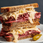 Pastrami Sandwich with Swiss and Russian Dressing