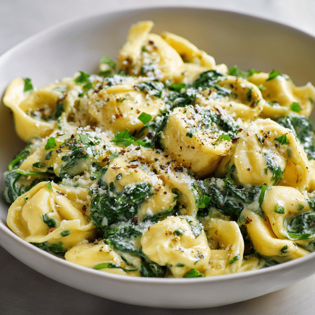 Creamy Tortellini With Spinach