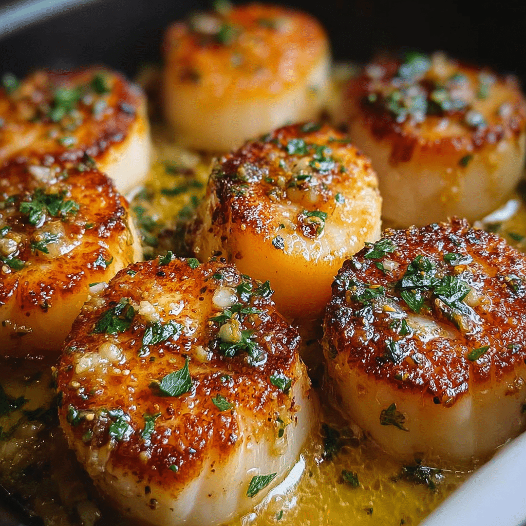 Pan Seared Garlic Butter Scallops