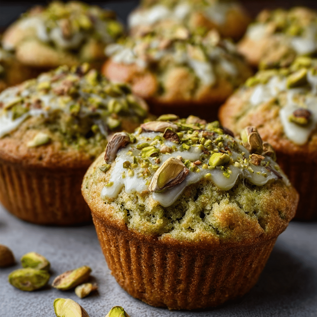 Pistachio White Chocolate Matcha Muffins