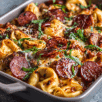 Sheet Pan Smoked Sausage Tortellini